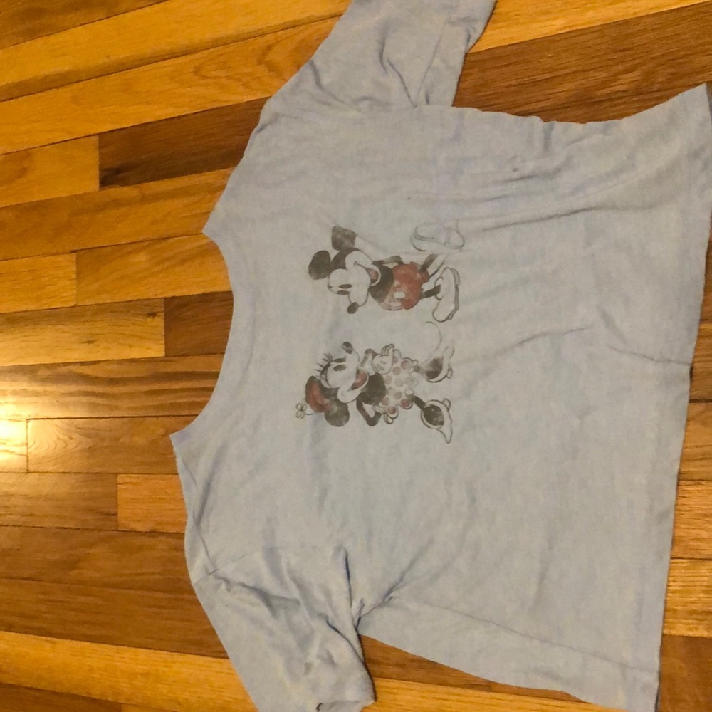 Blue Disney Mickey and Minnie mouse T-shirt